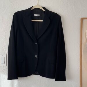 Jil Sander Black Cinched Waist Blazer